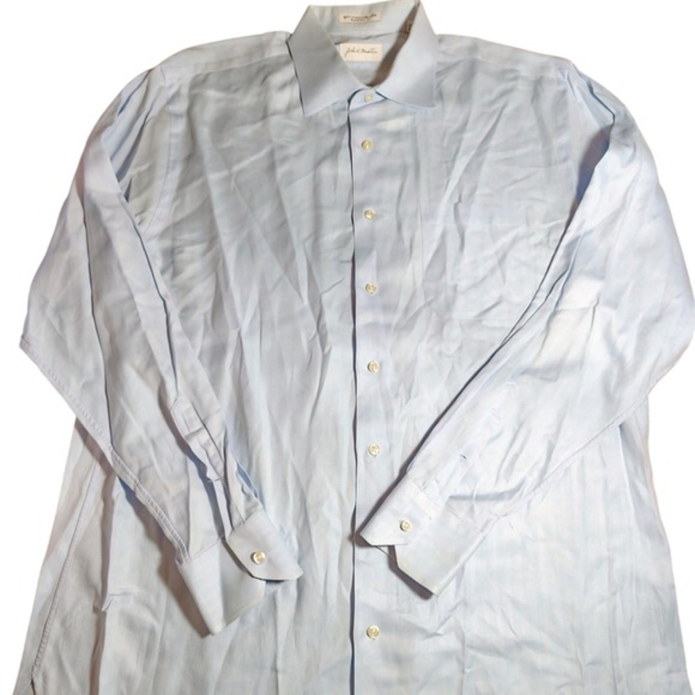Men's Blue Herringbone 100% Egyptian Cotton Dress‎ Shirt John W. Nordstrom